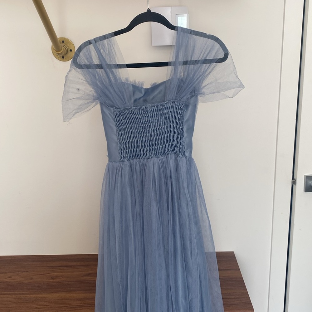 Formal Light Blue Tulle Dress - Size S - Picture 9 of 12